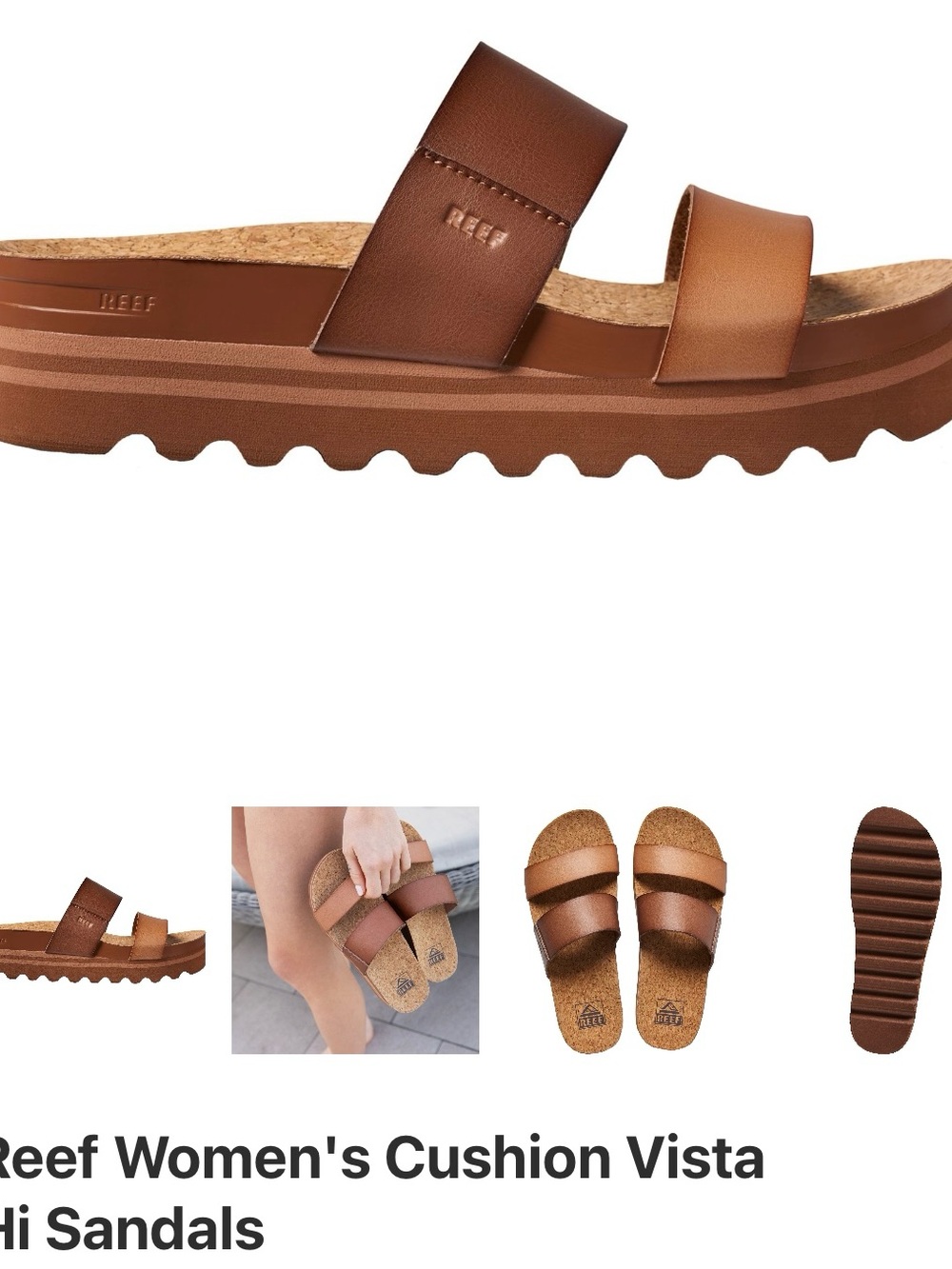 Reef Women's Double-Strap Slide Sandals - Brown/Tan